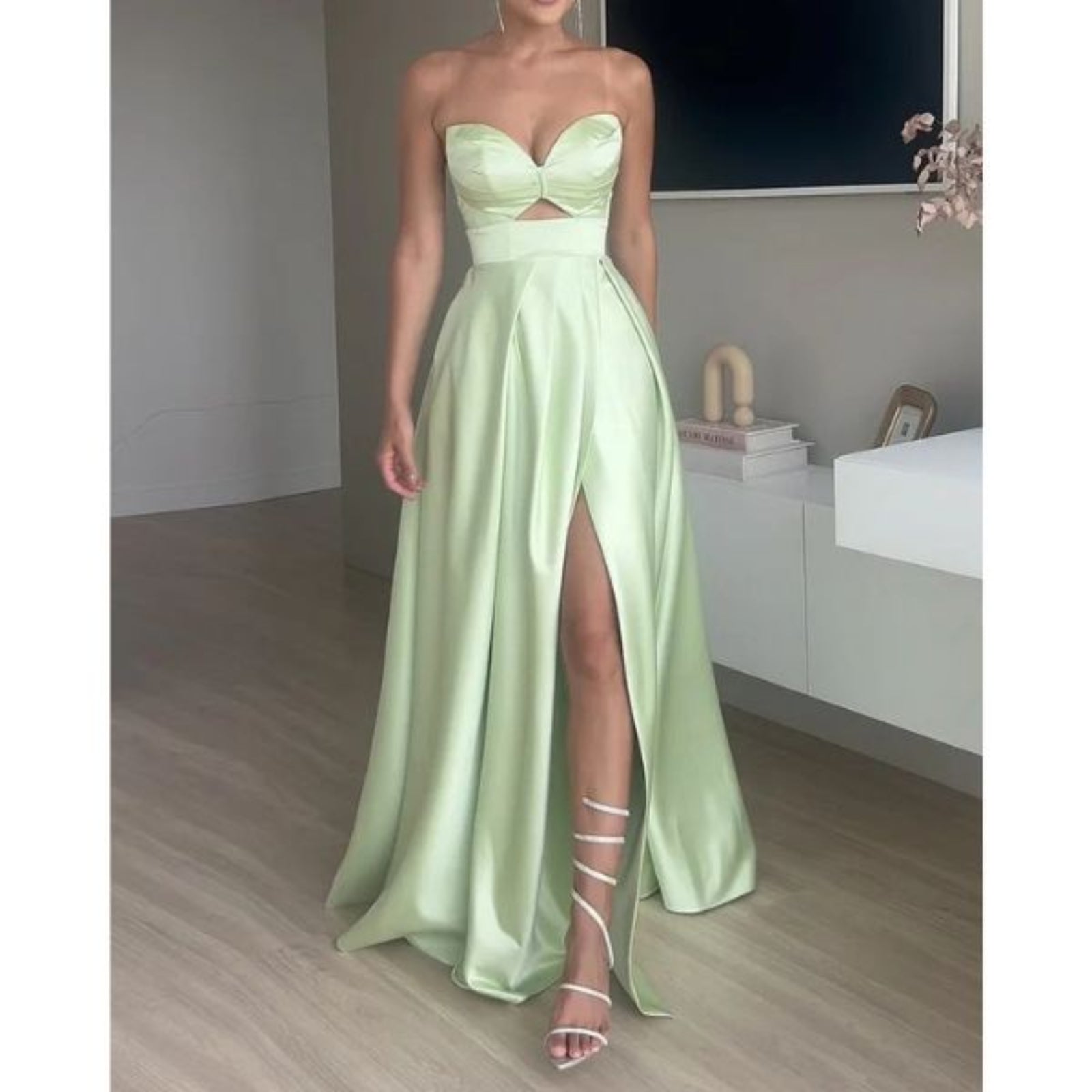 Robe d'été femme – Élégante robe sans manches à détails ajourés