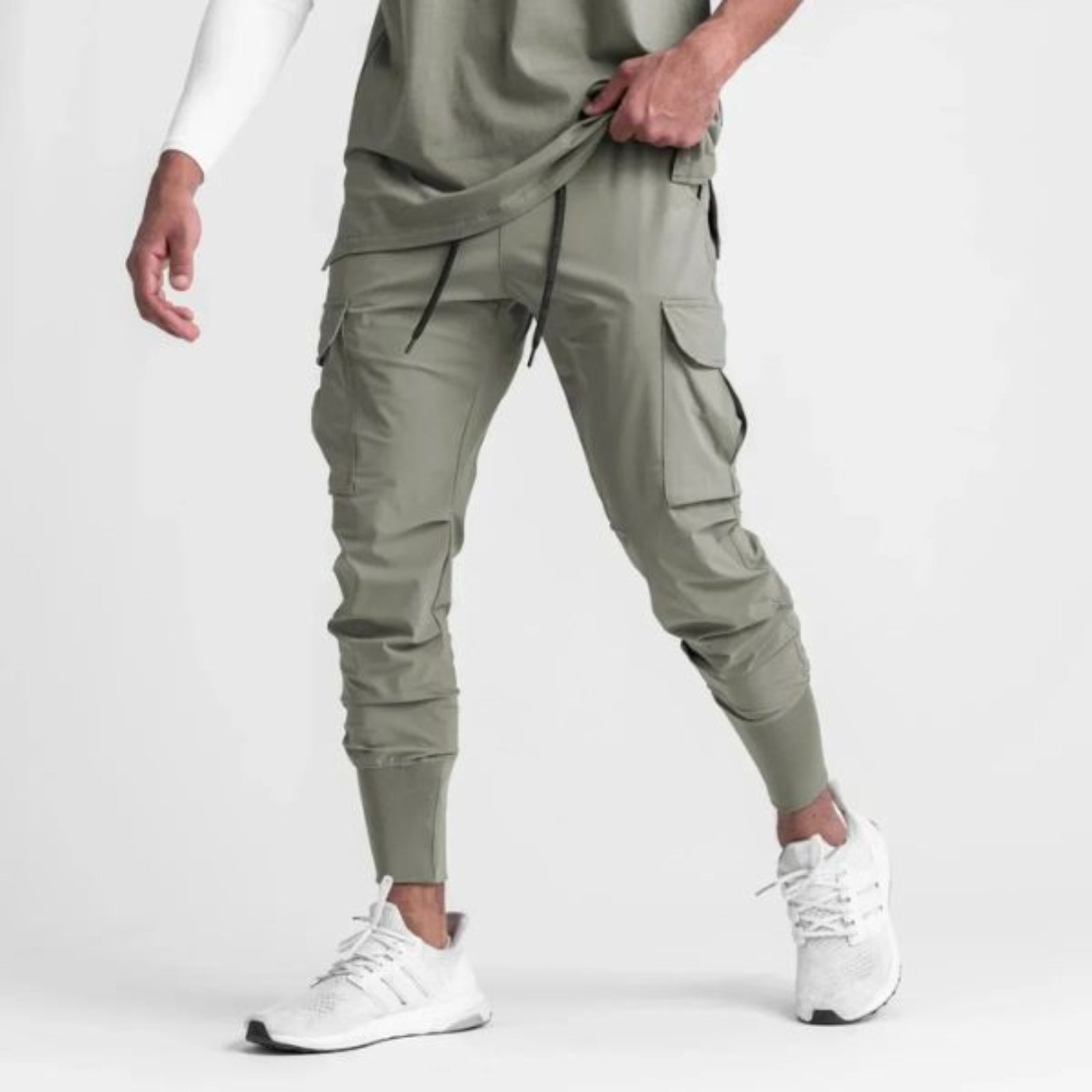 Pantalon de jogging à poches utilitaires tactiques pour hommes