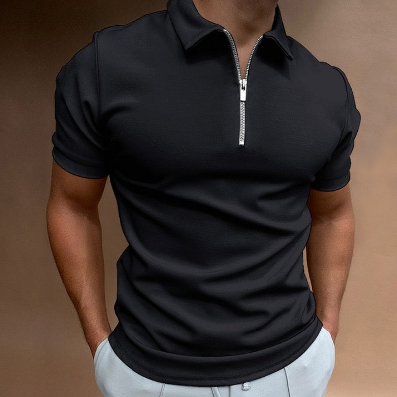 Polo Homme Zippé Élégant