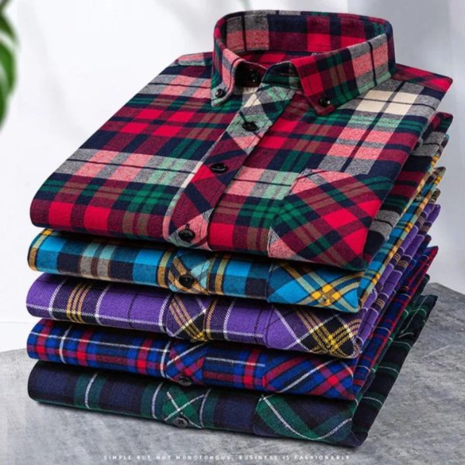 Chemise à carreaux décontractée pour hommes