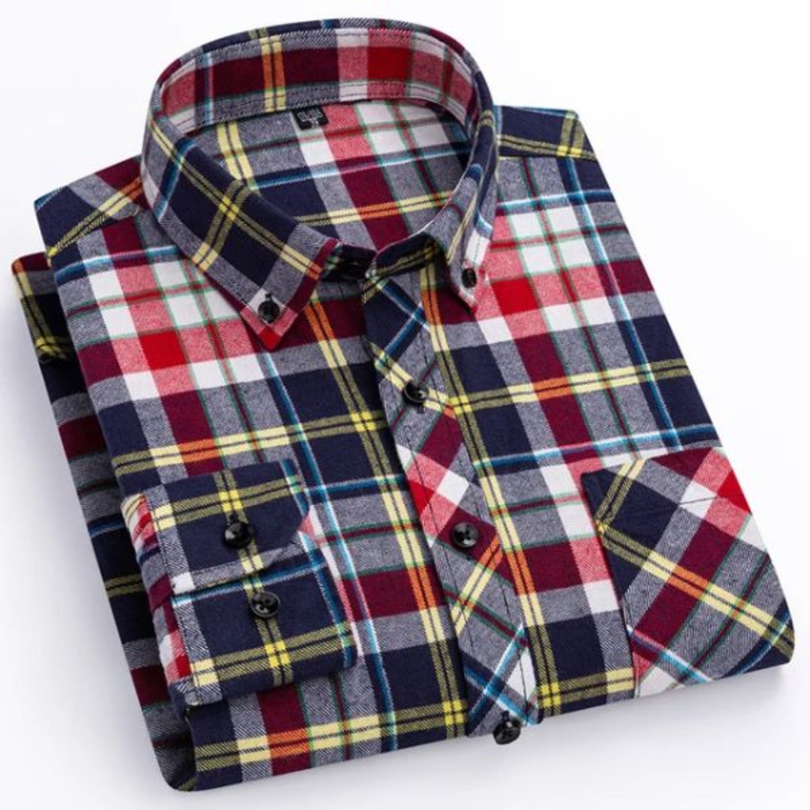 Chemise à carreaux décontractée pour hommes