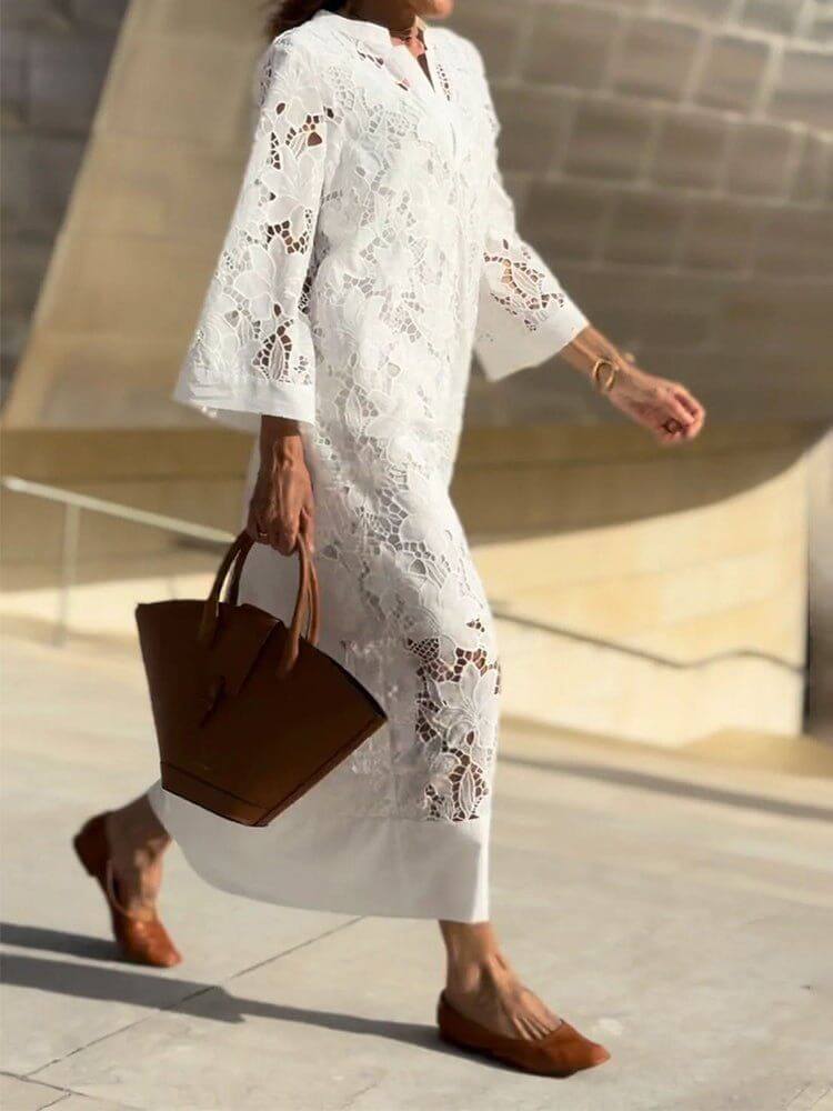 Sandrine™ – Robe d’Été Élégante en Dentelle