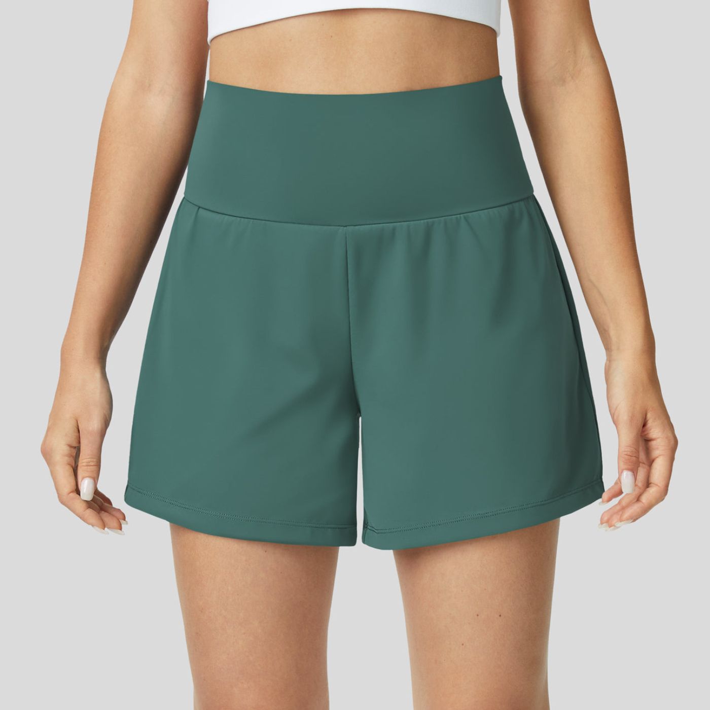 Théa™ - Short de Yoga Taille Haute 2 en 1 Respirant et Confortable