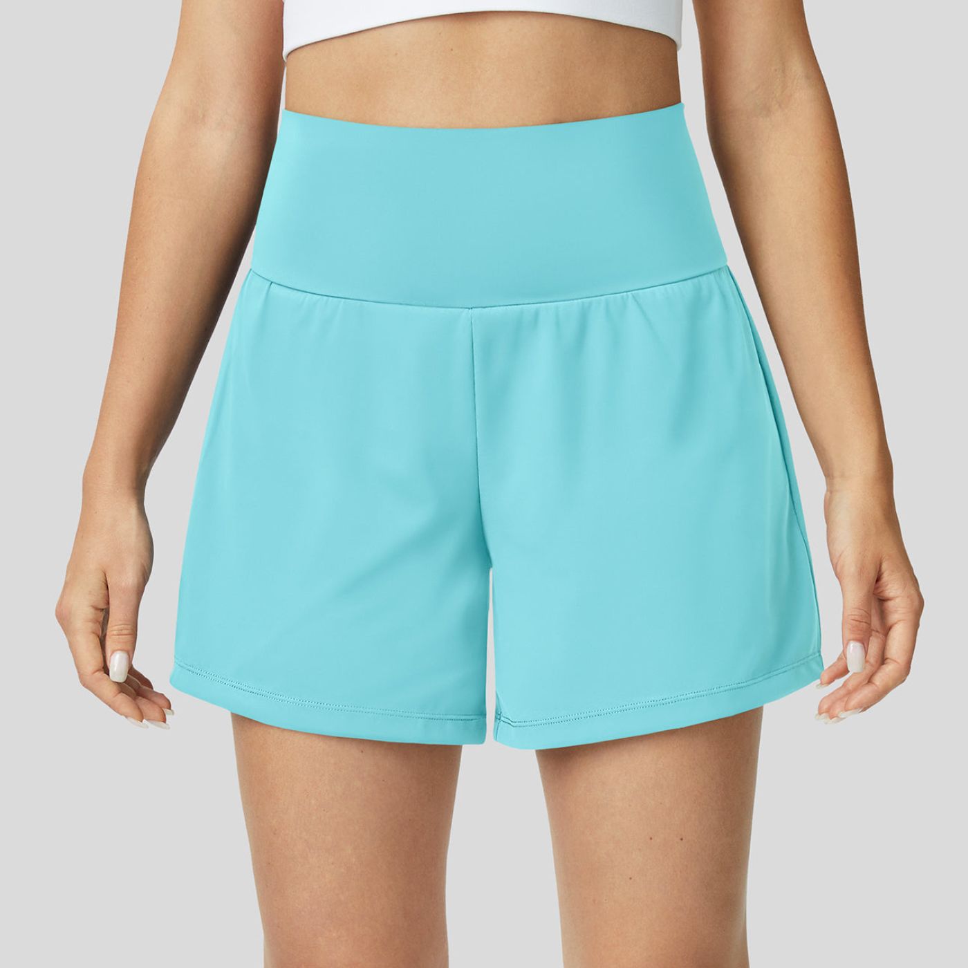 Théa™ - Short de Yoga Taille Haute 2 en 1 Respirant et Confortable