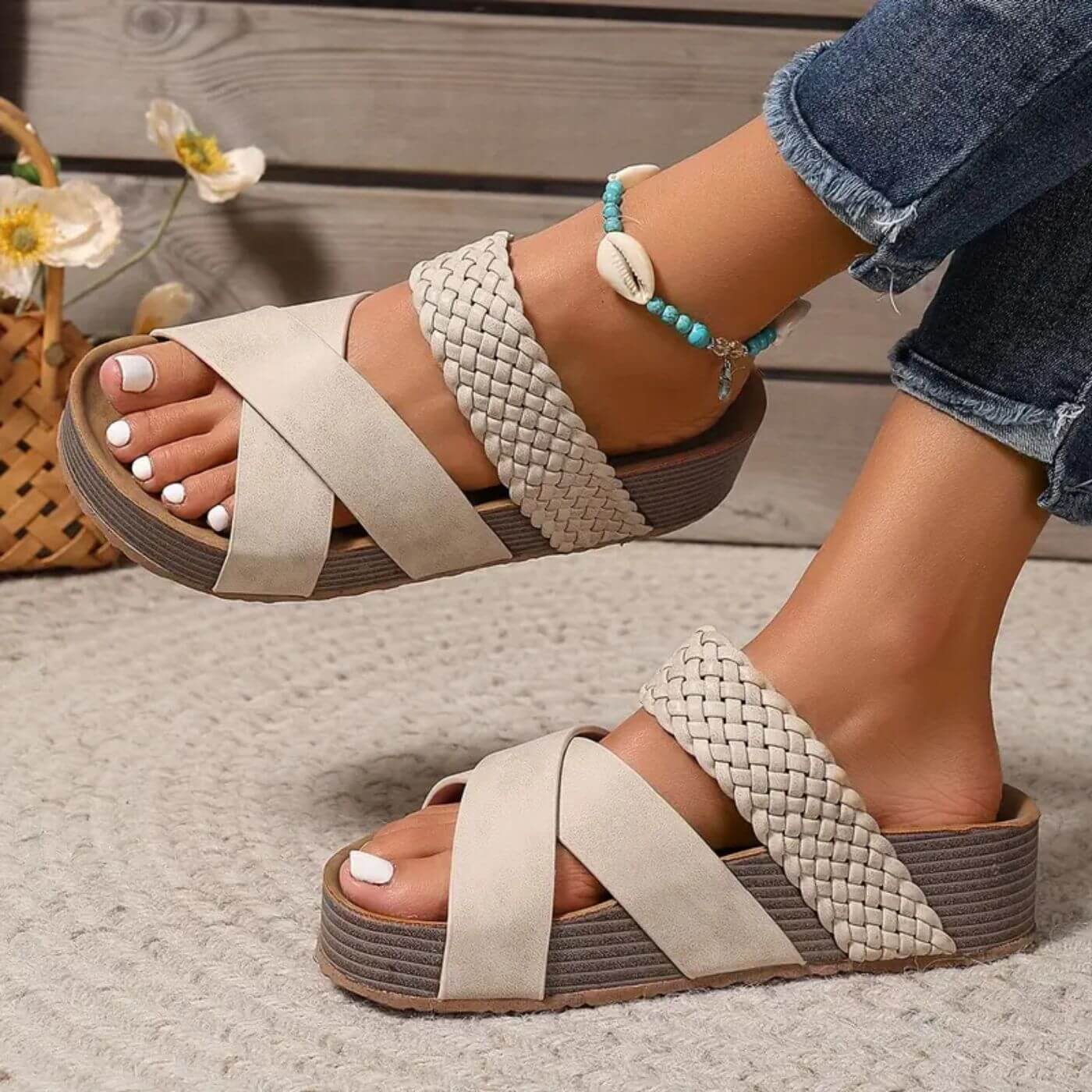 Valérie™ – Sandales d'Été Orthopédiques à Brides en Cuir