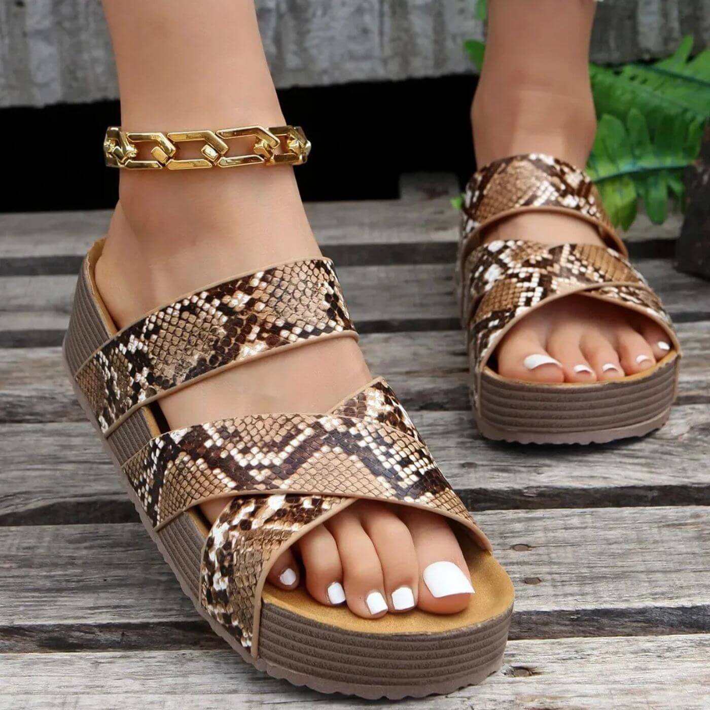 Valérie™ – Sandales d'Été Orthopédiques à Brides en Cuir