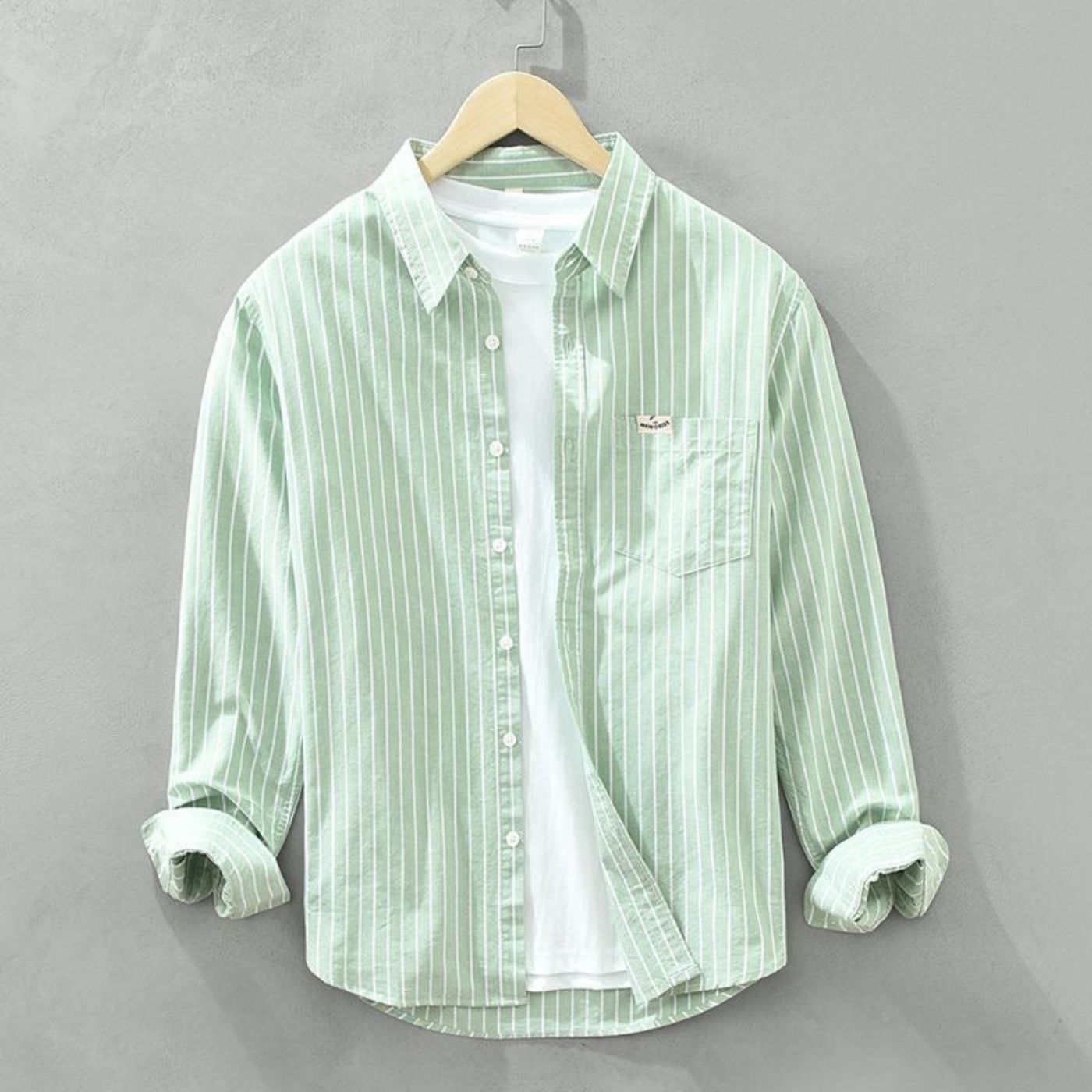 Antonin™ – Chemise Rayée Manches Longues Premium
