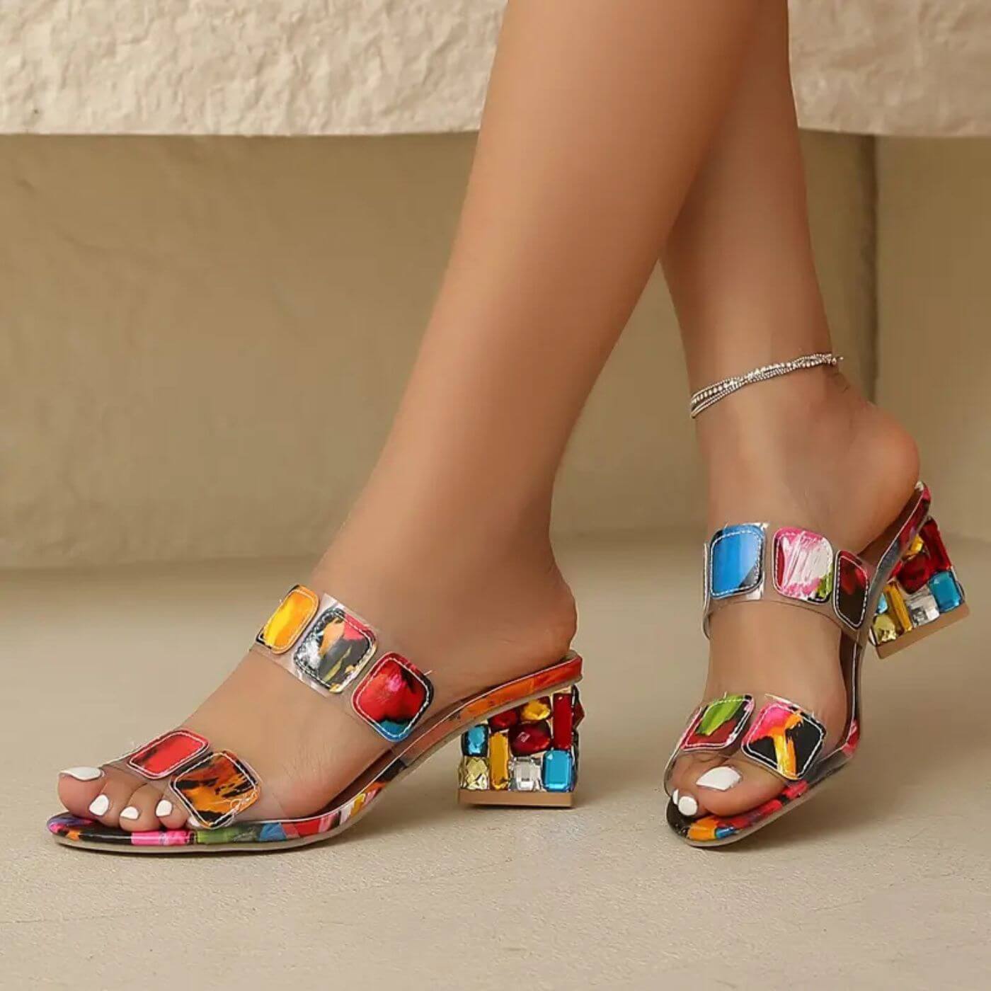 Camille™ – Sandales Orthopédiques à Double Bride au Design Coloré