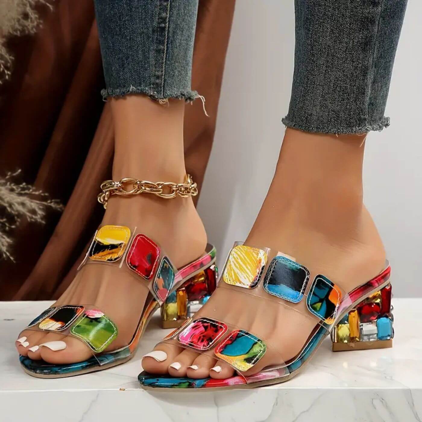 Camille™ – Sandales Orthopédiques à Double Bride au Design Coloré