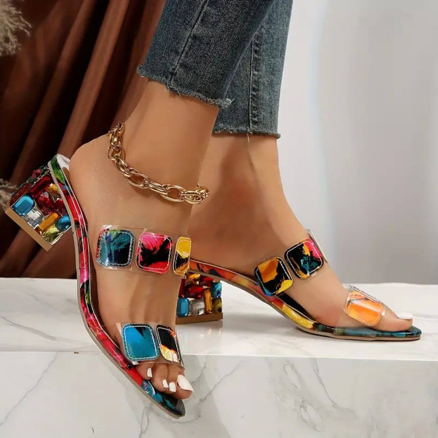 Camille™ – Sandales Orthopédiques à Double Bride au Design Coloré