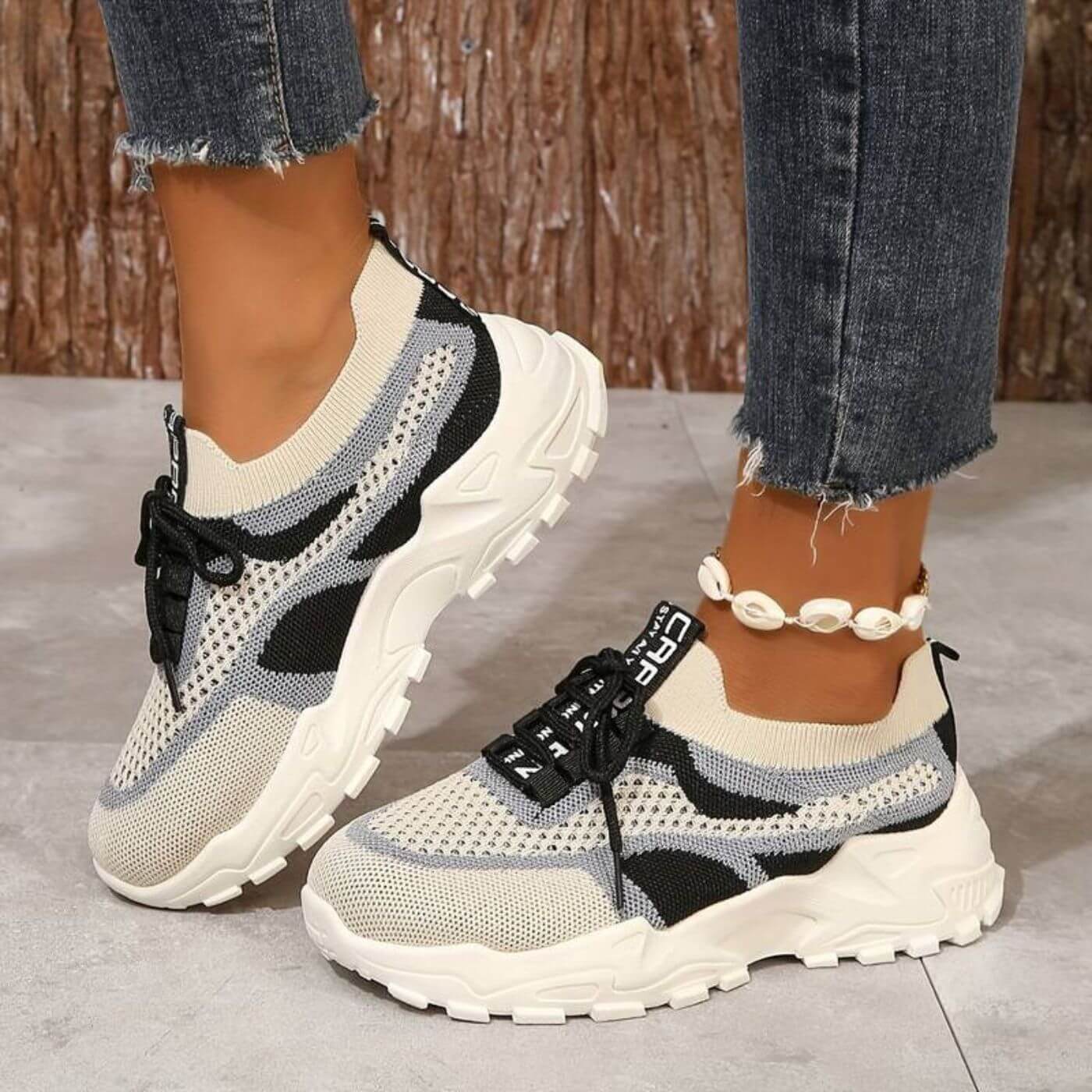 Christelle™ - Baskets Orthopédiques Tricotées Respirantes