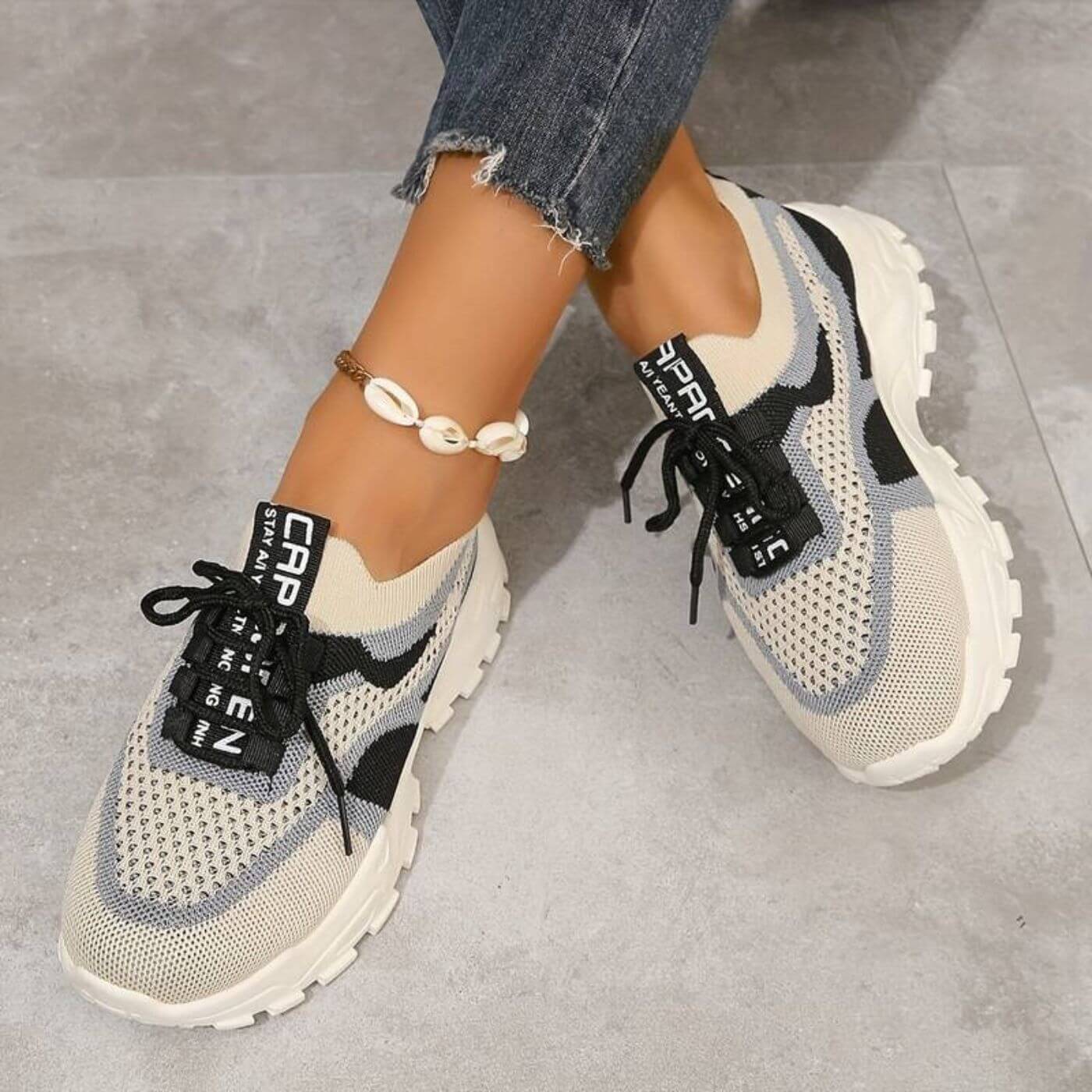 Christelle™ - Baskets Orthopédiques Tricotées Respirantes