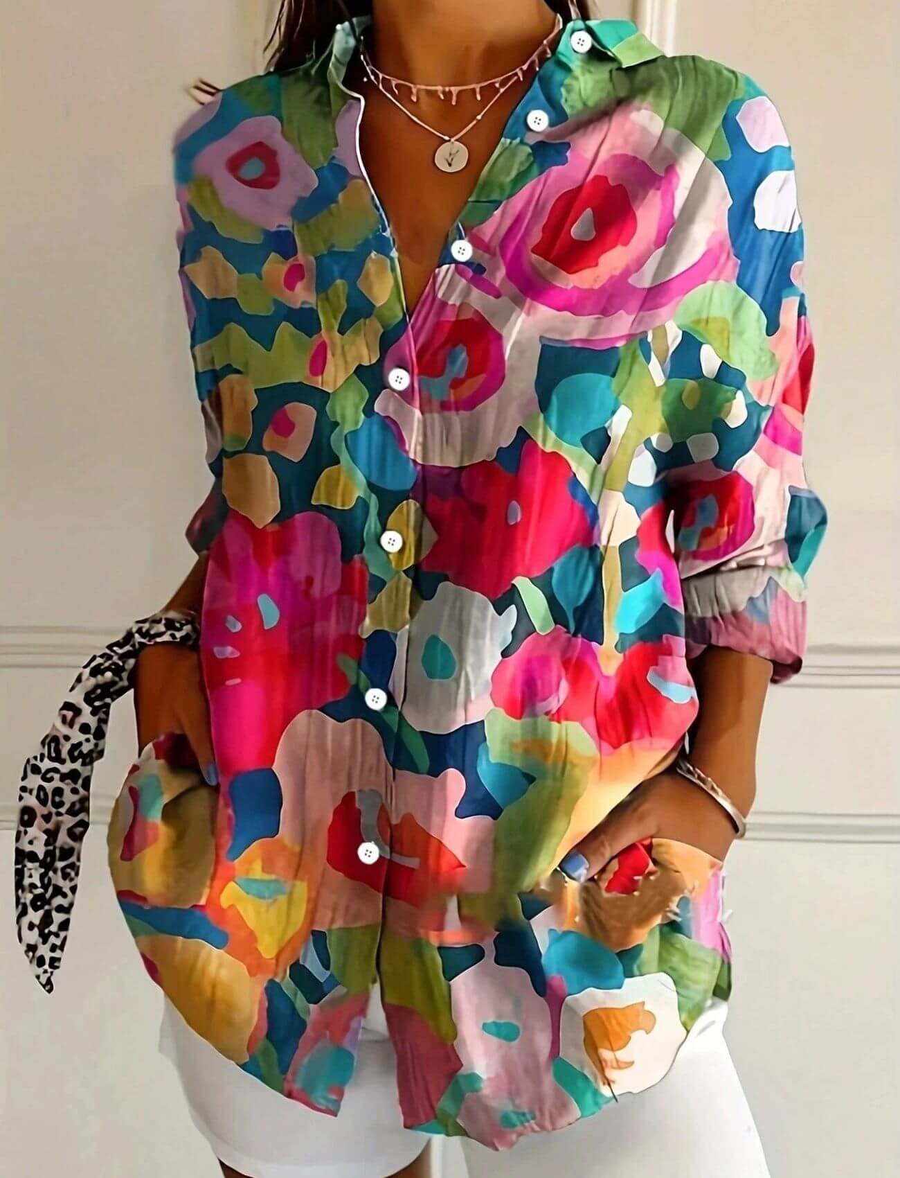 Cindy™ – Blouse Confortable à Fleurs Multicolores