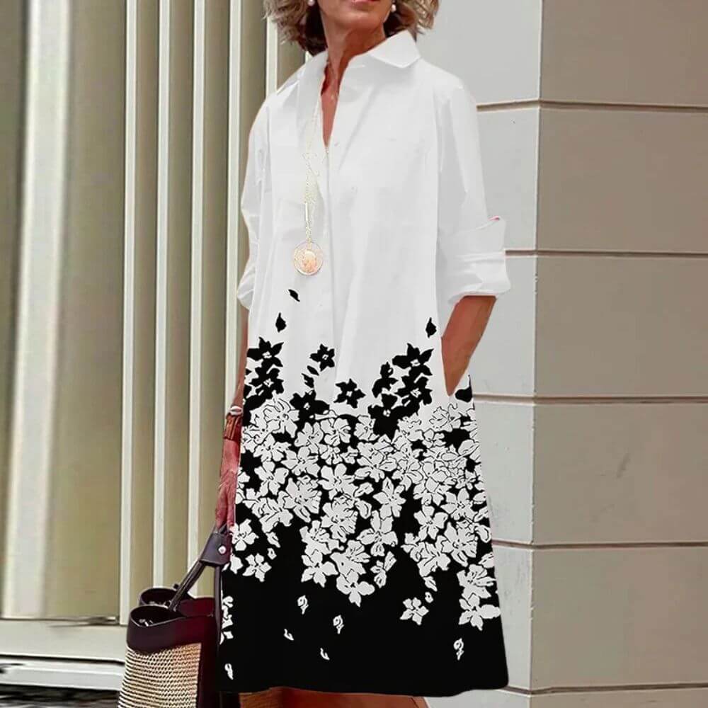 Robe chemise élégante ceinturée – look chic et décontracté