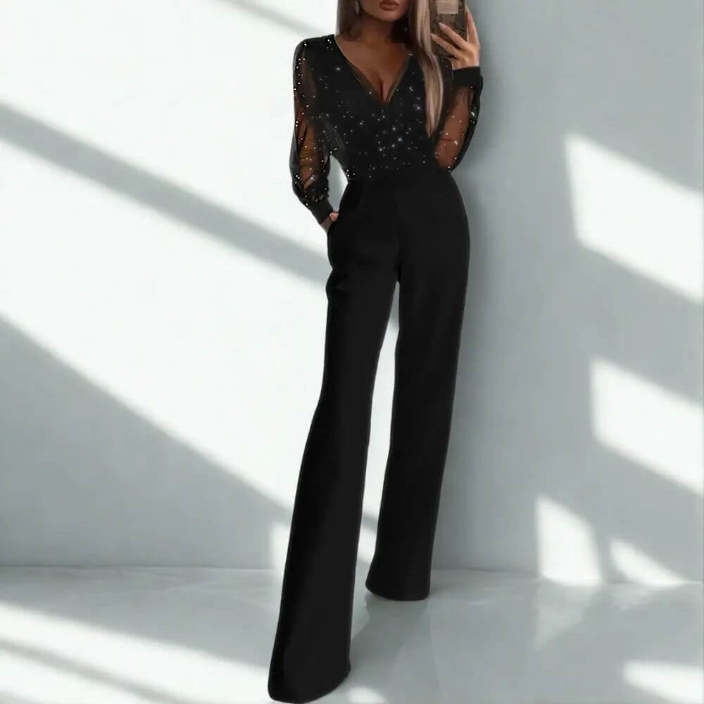 Combinaison pantalon chic femme élégante – tenue habillée soirée ou cérémonie