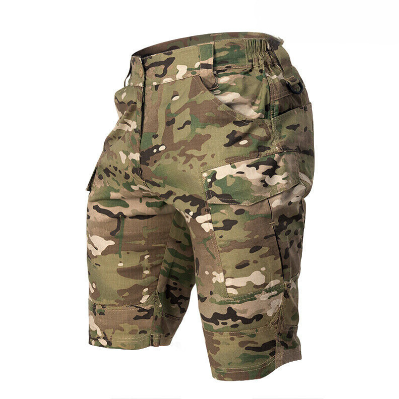 Short imperméable camouflage marron sur une vue 3D
