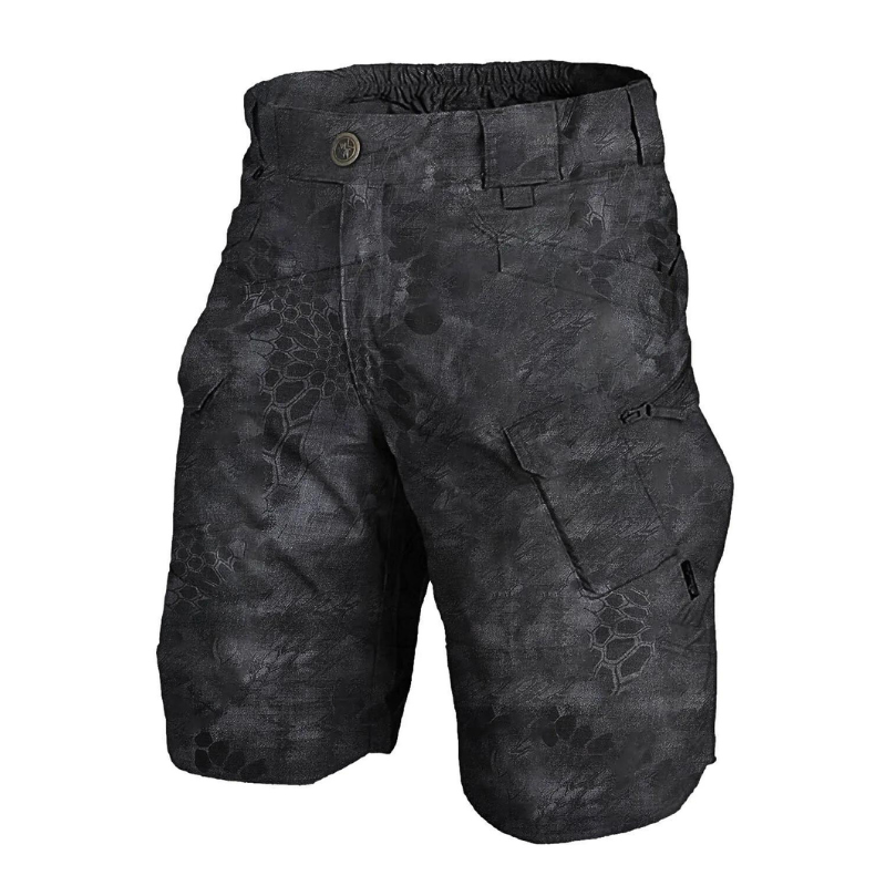 Short imperméable camouflage gris sur une vue 3D