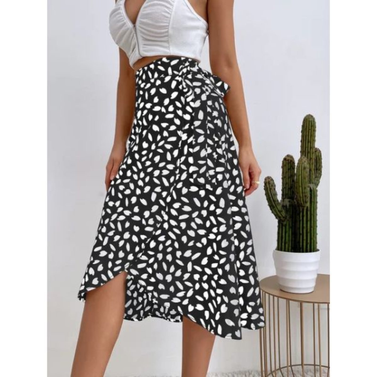 Jupe portefeuille boho femme – Légère, imprimée et flatteuse