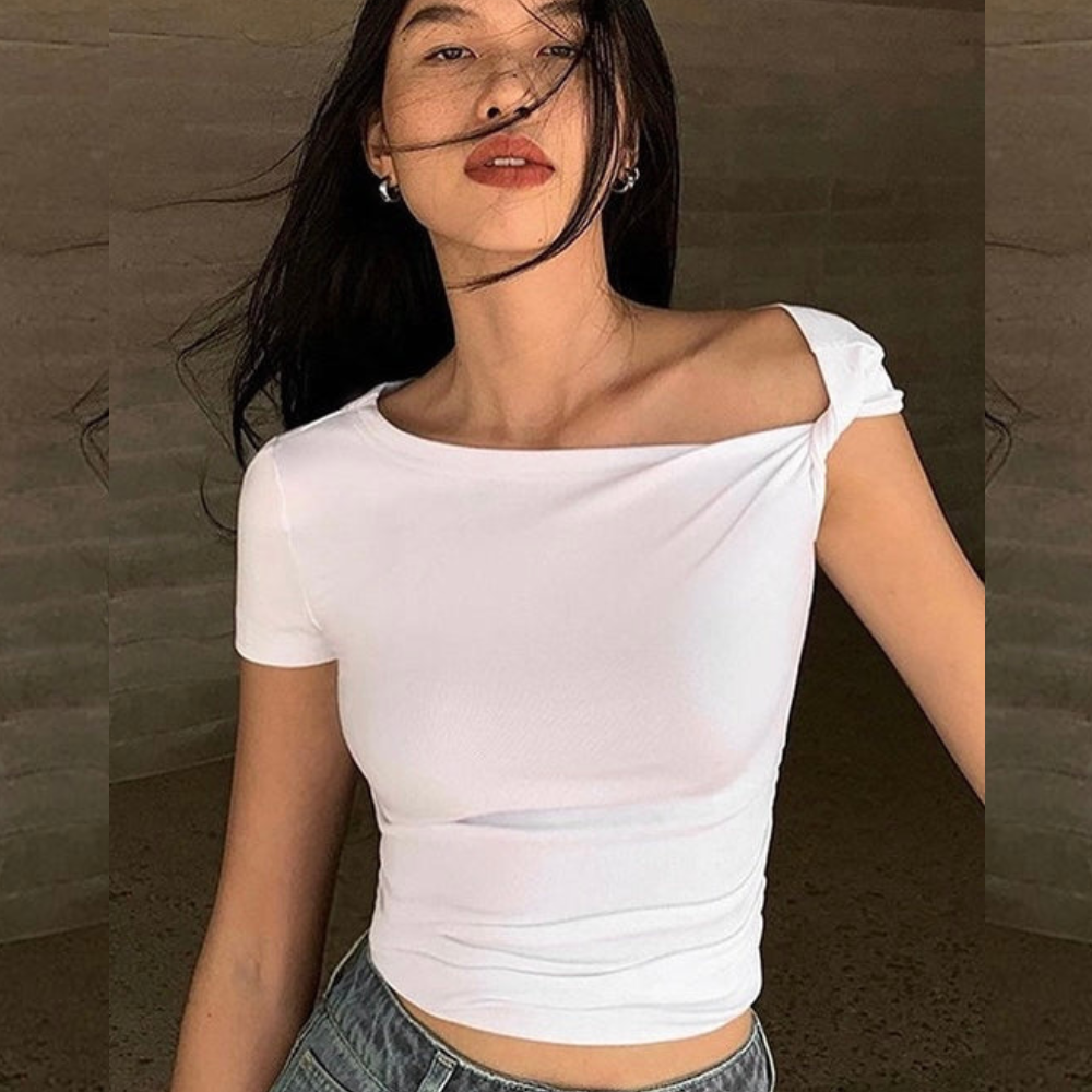 Top court à manches courtes