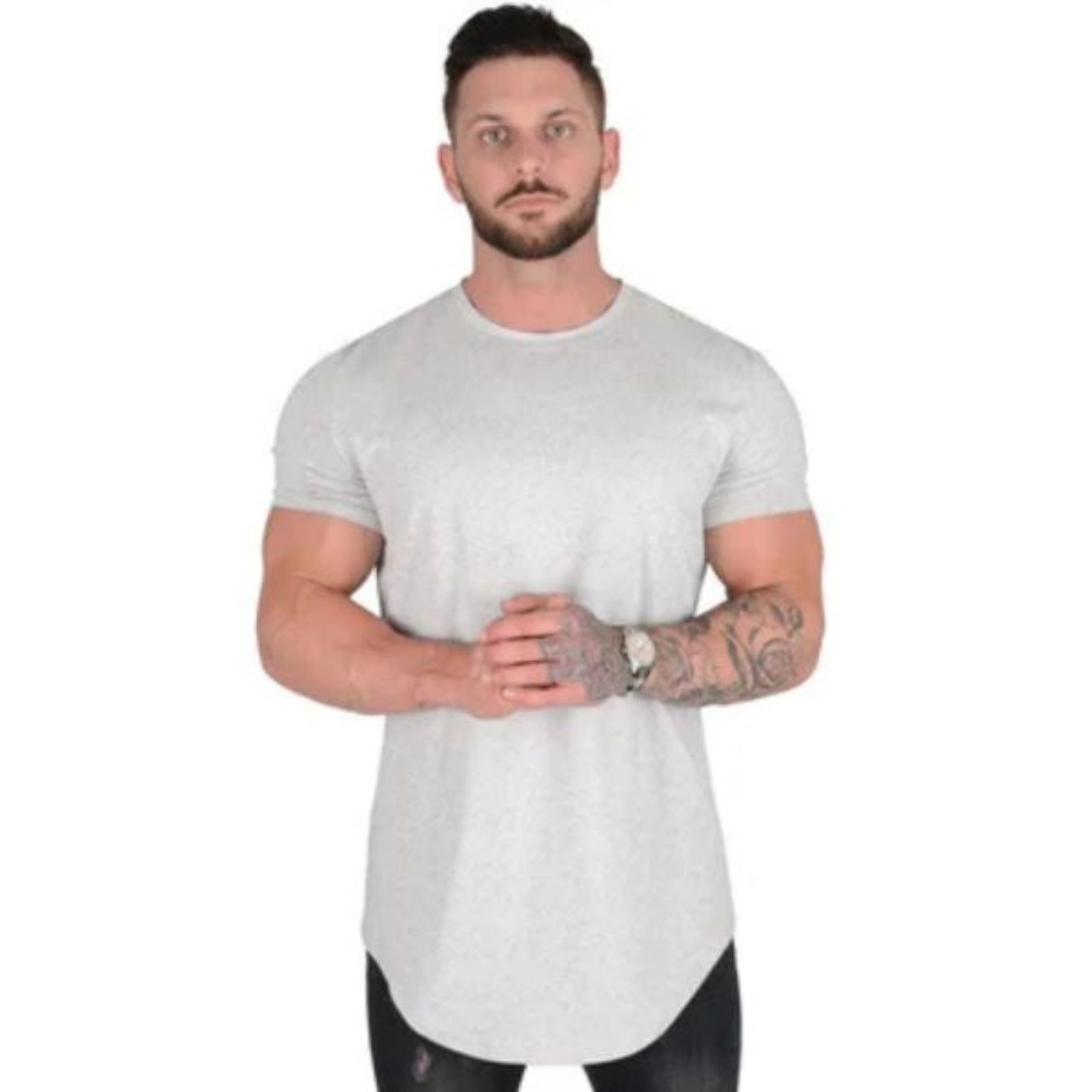 T-shirt Homme Coupe Tombante Moderne Décontracté