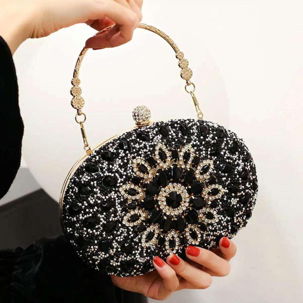 Eugenia – Pochette de soirée exclusive avec décor en pierres précieuses