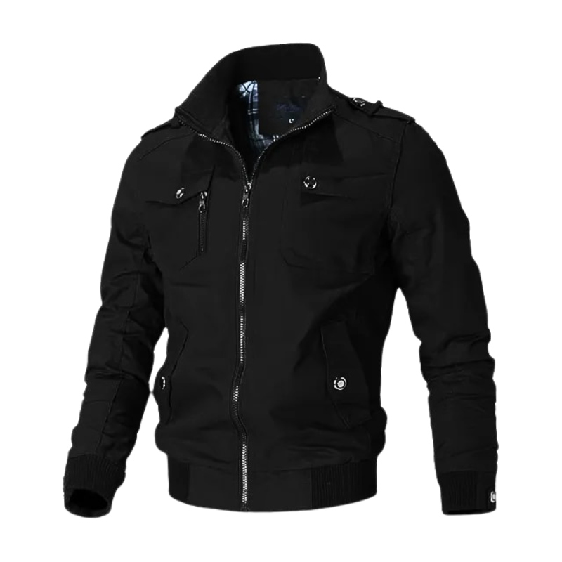 Veste noire pour homme de style sportif