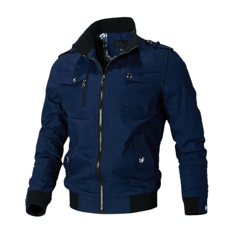 Veste homme bleue de style sportif