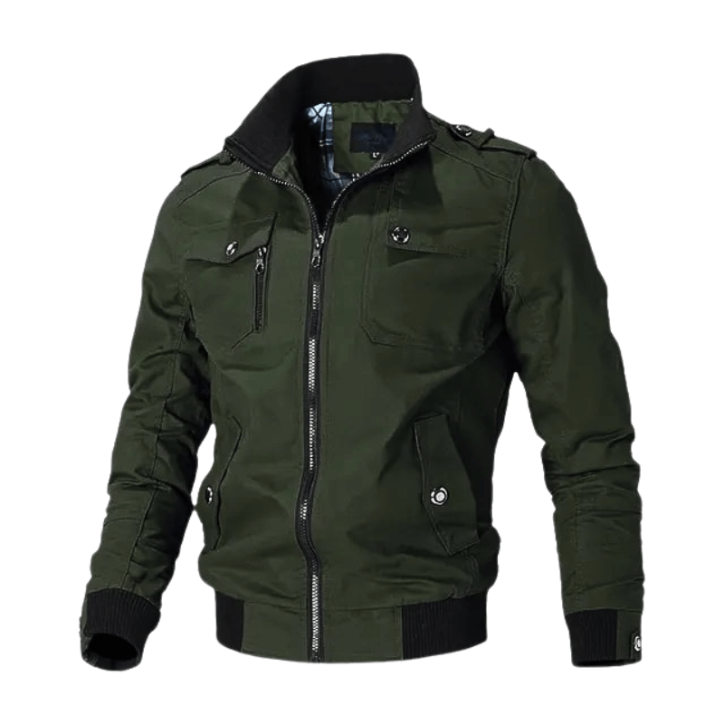 Veste verte pour homme de style sportif