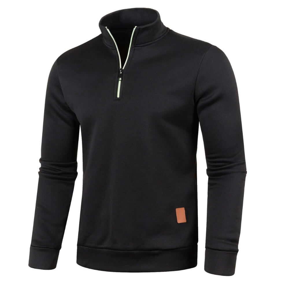 Pull demi-zip épais pour hommes