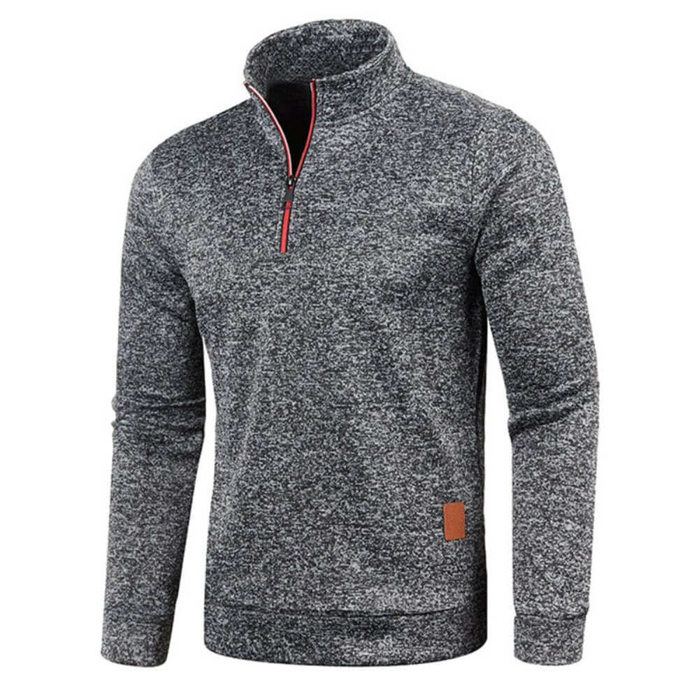 Pull demi-zip épais pour hommes