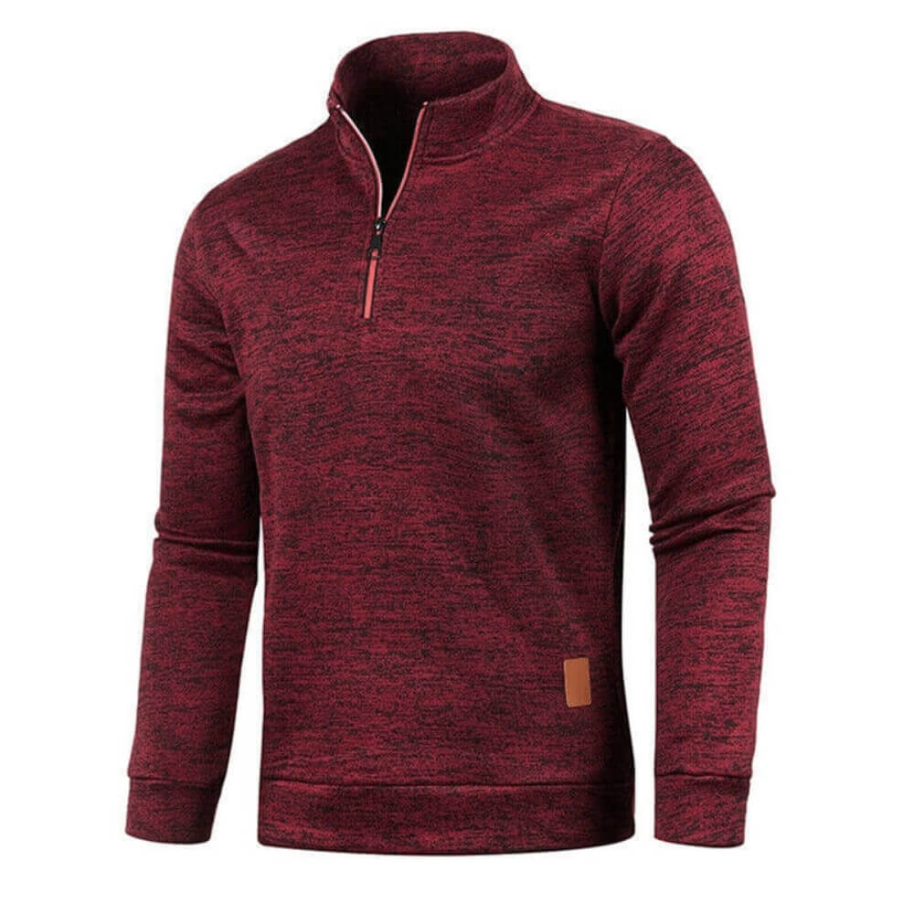 Pull demi-zip épais pour hommes