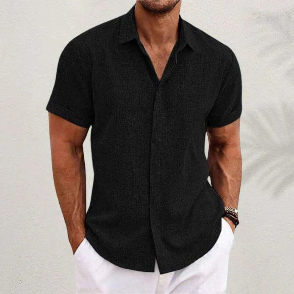 Chemise en lin homme élégante et décontractée pour l’été