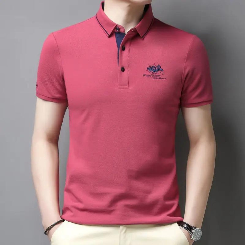 Polo rouge brodé
