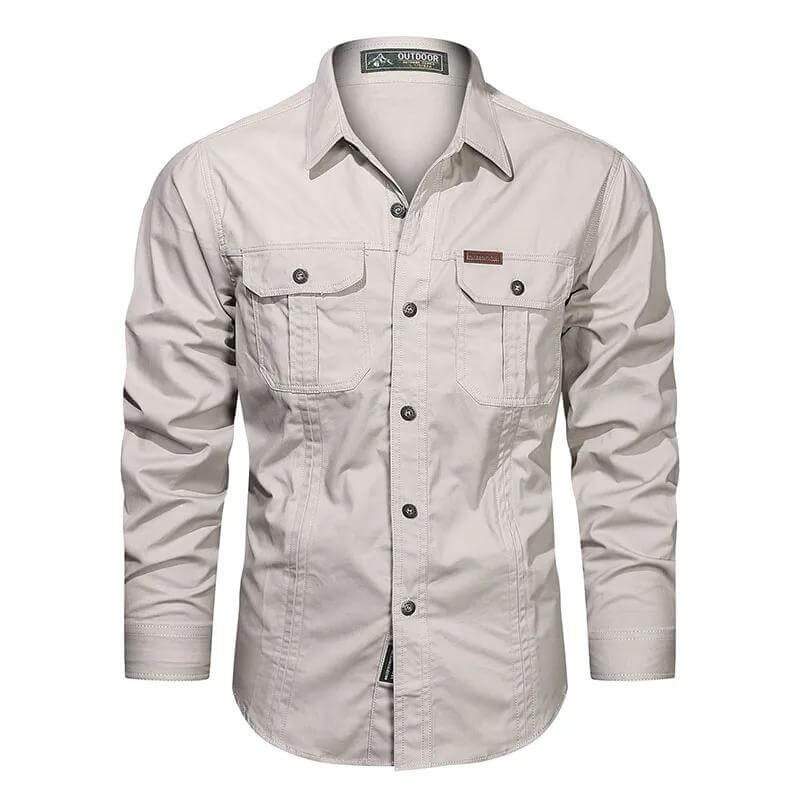 Chemise cargo beige