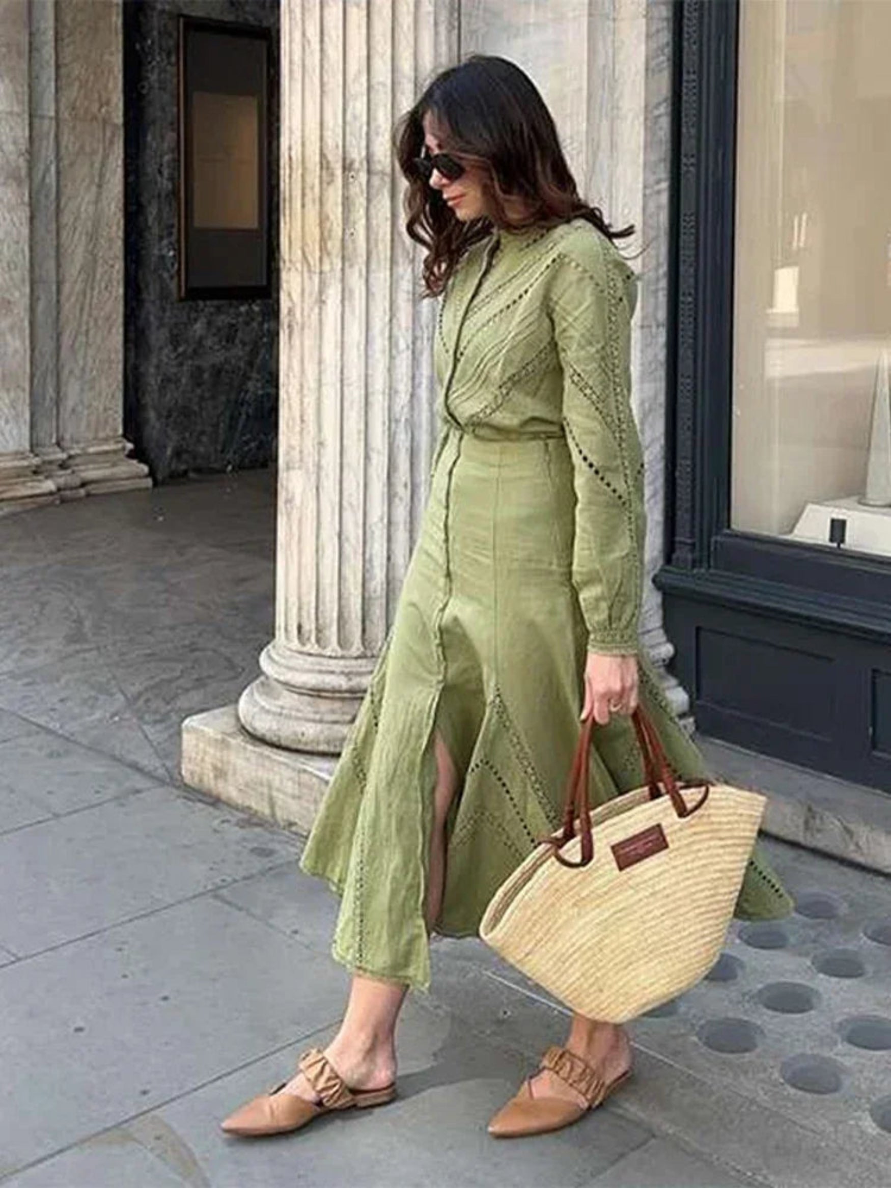 Ensemble 2 pièces femme – Chemise et pantalon élégants à manches longues