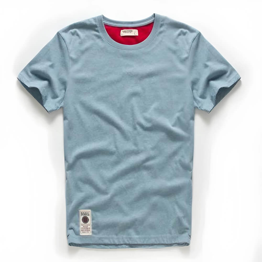 T-shirt en coton bleu clair
