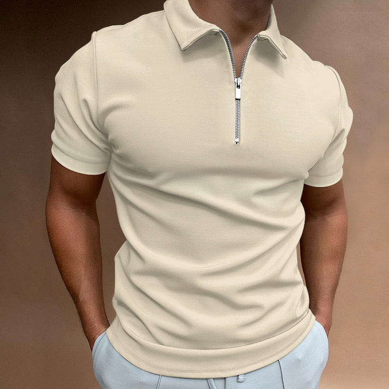 Polo Homme Zippé Élégant