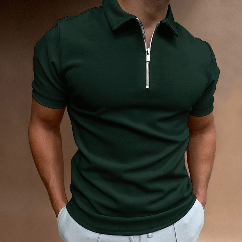 Polo Homme Zippé Élégant