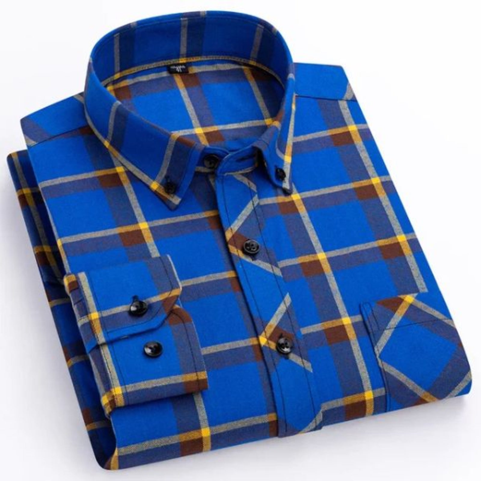 Chemise à carreaux décontractée pour hommes