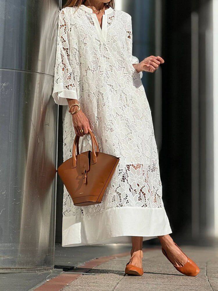 Sandrine™ – Robe d’Été Élégante en Dentelle