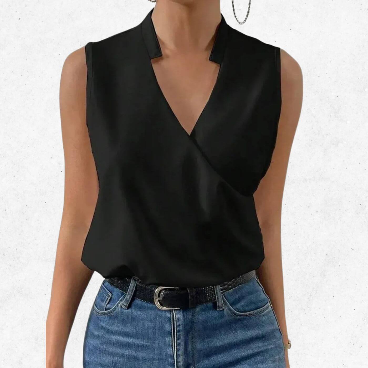 Sarah™ – Blouse Classique Sans Manches à Col V (1+1 OFFERT)